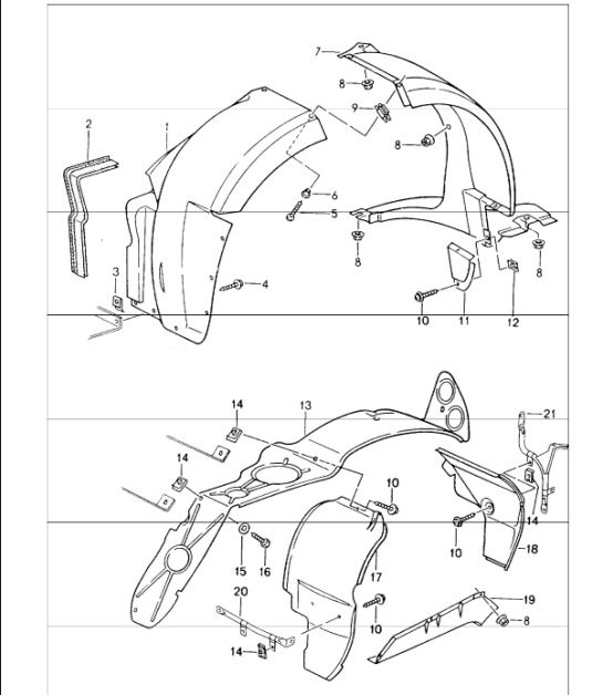 Diagram 801-50 Porsche 997 Carrera 4 3.6L 2005>> Body
