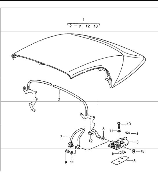 Diagram 811-30 Porsche 964 (911) (1989-1994) Body