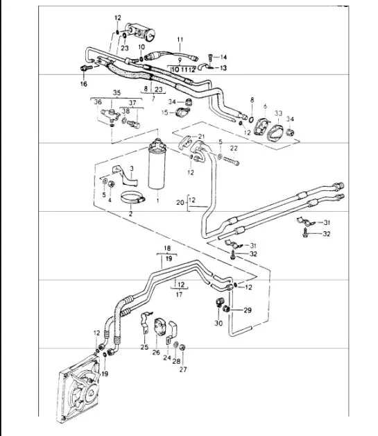 Diagram 813-25 Porsche 911 Turbo 3.3L 1978-89 Carrocería