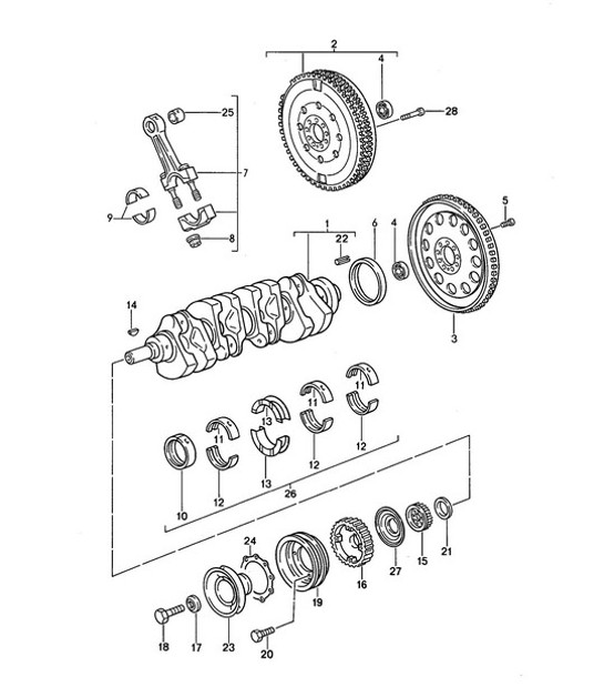 Diagram 102-000 Porsche Cayenne 3.2L V6 2003>> Engine