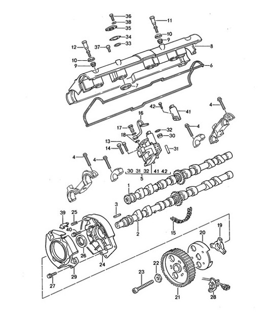 Diagram 103-005 Porsche Cayman 718 2.0L PDK (300Bhp) Engine