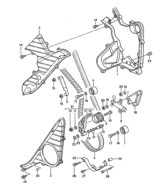 Diagram 103-010 Porsche Cayenne Turbo / Turbo S 4.8L 2007>> Engine