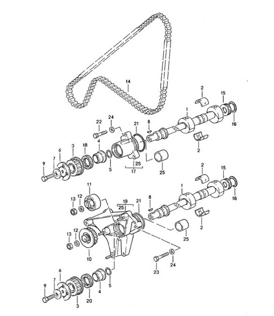 Diagram 103-015 Porsche Cayenne S 4.5L V8 2003>> Engine
