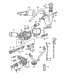 Engine lubrication (Model: M44.43/44) 968 1992-95 Engine lubrication (Model: M44.43/44) 968 1992-95