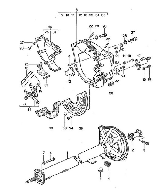 Diagram 301-000 Porsche Cayman 987C/981C (2005-2016) Transmission