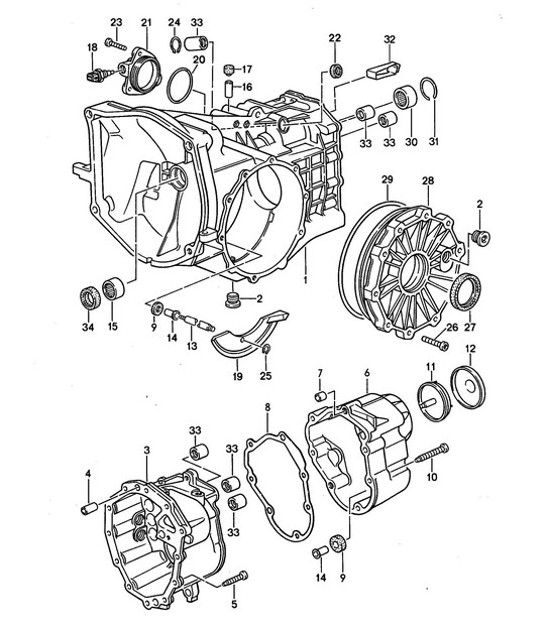 Diagram 302-000 Porsche Macan Turbo 3.6L V6 400Bhp Trasmissione