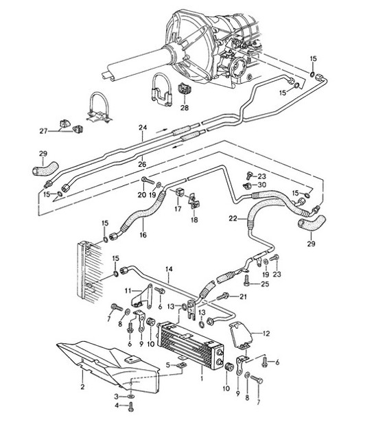Diagram 360-000 Porsche Panamera 4S V6 Turbo 3.0L 4WD (420 ch) Transmission