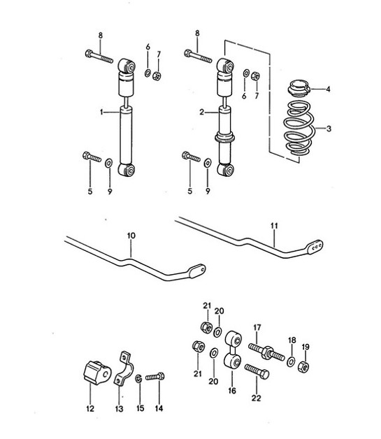 Diagram 502-000 Porsche Macan (95B) MK1 (2014-2018) Hinterachse