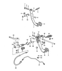 Freno / Frizione / Pedali / Guida a sinistra 968 1992-95 Freno / Frizione / Pedali / Guida a sinistra 968 1992-95