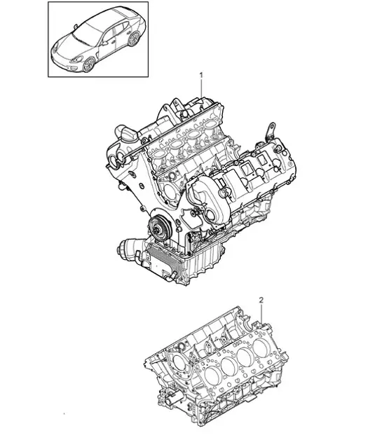 Diagram 101-002 Porsche Panamera Turbo V8 Executive Motor