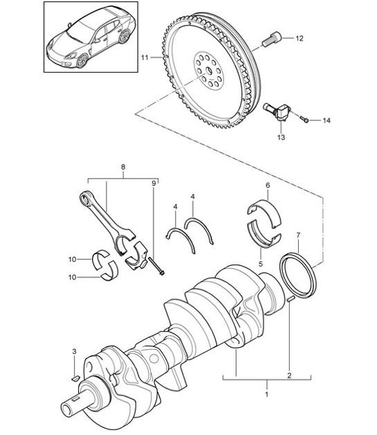 Diagram 102-000 Porsche 928S2 4.7L 1984-86 