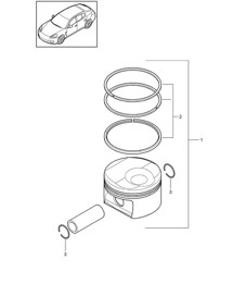 Piston / Segments de piston (Modèle: CXPA,CXRA, CXR,CWBA, CWB,CWCA,CWC) Panamera 970 (G1) 4.8L 2014>> Piston / Segments de piston (Modèle: CXPA,CXRA, CXR,CWBA, CWB,CWCA,CWC) Panamera 970 (G1) 4.8L 2014>>