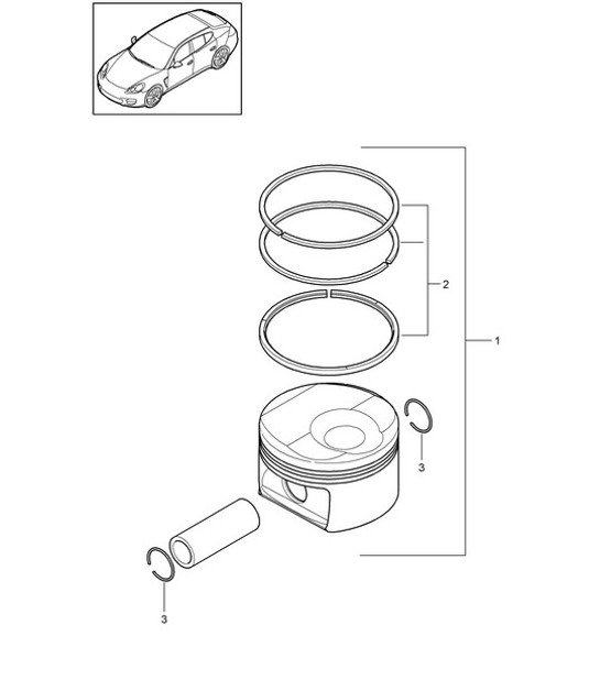 Diagram 102-042 Porsche Cayenne MK1 (955) 2003-2006 Moteur