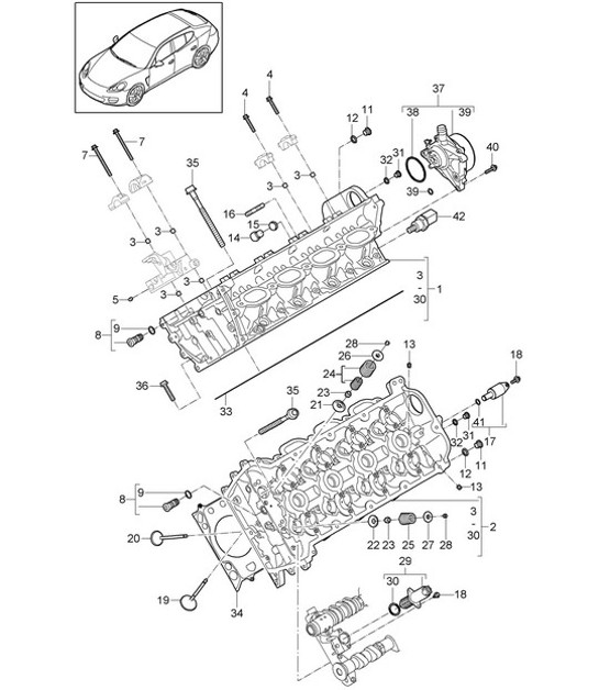 Diagram 103-000 Porsche 997 MKII GT3 2010>> Motore