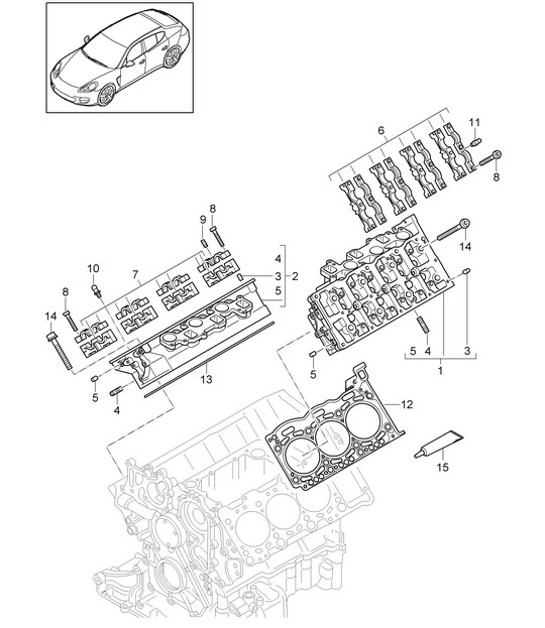 Diagram 103-010 Porsche 996 (911) (1997-2005) Engine