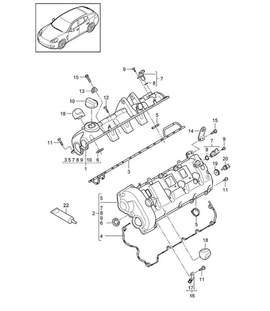 Diagram 103-015 Porsche Cayenne 3.6L 2007>> Motor