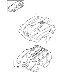 Motorkap (model: CGEA,CGE, CGFA,CRCC, CRCB,CWJA, CWDA,CWD, CWFA,CWF) Panamera 970 (G1) 3.0L HYBRID / 3.0L DIESEL / 3.0L 2012-16