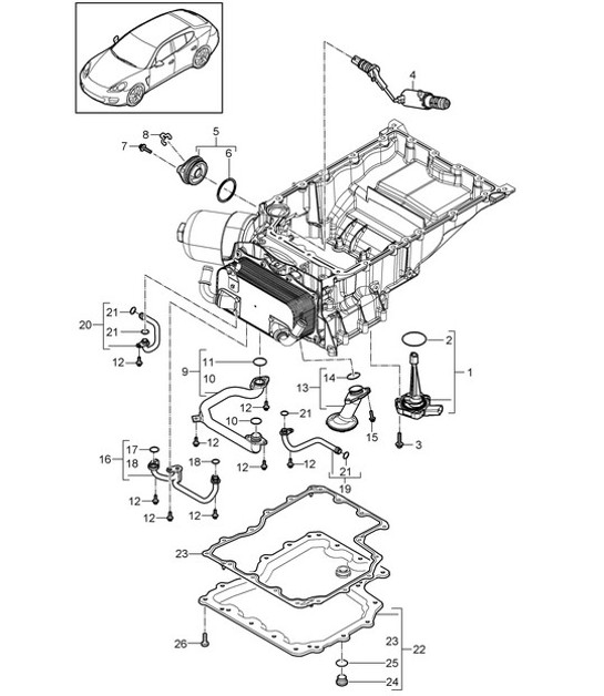 Diagram 104-072 Porsche Cayman S 3.4L 987C 2005-08 Engine