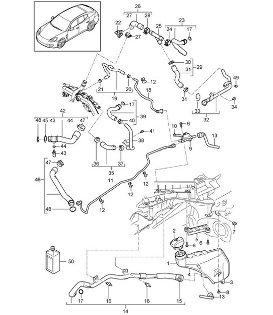 Diagram 105-042 Porsche Cayenne V6 3.0L Diésel 245 CV Motor