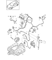 Adaptateur papillon / Ventilation réservoir / Conduite de dépression (Modèle: CGEA,CGE, CGFA) Panamera 970 (G1) 3.0L HYBRID 2012-16