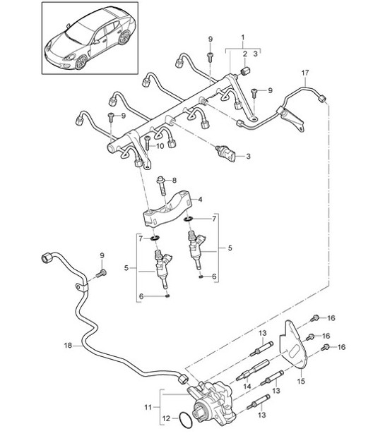 Diagram 107-030 Porsche 992 GT3 RS 4.0L