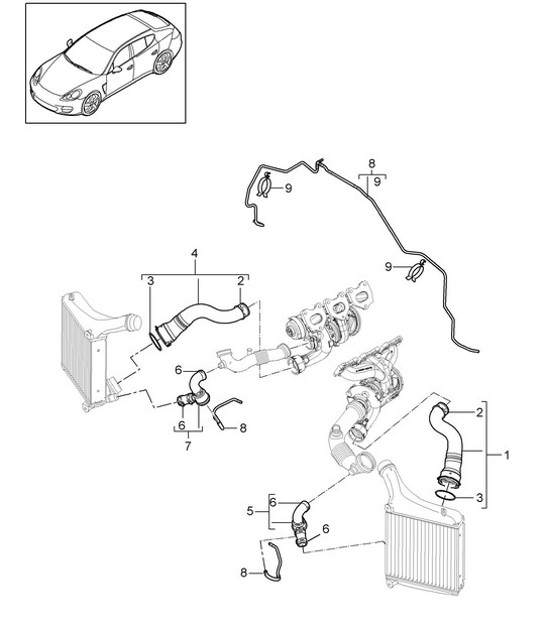 Diagram 107-075 Porsche Macan (95B) MK1 (2014-2018) Engine