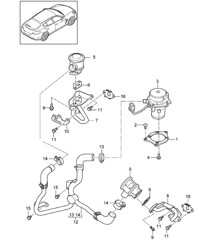 Exhaust purification system w. secondary air injection (Model: CWDA,CWD, CWFA,CWF) Panamera 970 (G1) 3.0L 2014>> Exhaust purification system w. secondary air injection (Model: CWDA,CWD, CWFA,CWF) Panamera 970 (G1) 3.0L 2014>>