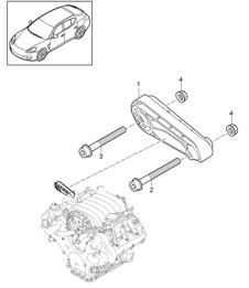 Suspension moteur / Support moteur (Modèle : 4620,4640, CWAA,CXNA) Panamera 970 (G1) 3.6L 2010-16 Suspension moteur / Support moteur (Modèle : 4620,4640, CWAA,CXNA) Panamera 970 (G1) 3.6L 2010-16
