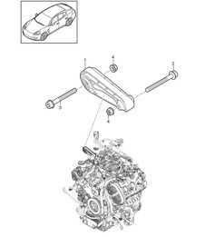 Suspension moteur / Support moteur (Modèle: CWDA,CWD, CWFA,CWF) Panamera 970 (G1) 3.0L 2014>> Suspension moteur / Support moteur (Modèle: CWDA,CWD, CWFA,CWF) Panamera 970 (G1) 3.0L 2014>>