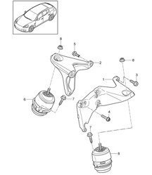 Motorophanging / Console voor motorophanging / Motorophanging (Model: CGEA,CGE, CGFA) Panamera 970 (G1) 3.0L HYBRID 2012-16
