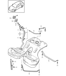 Serbatoio carburante con accessori (Modello: CRCC,CRCB, CWJA) Panamera 970 (G1) 3.0L DIESEL 2012-16