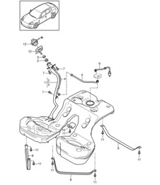 Réservoir de carburant avec accessoires (Modèle: CRCC,CRCB, CWJA) Panamera 970 (G1) 3.0L DIESEL 2012-16 Réservoir de carburant avec accessoires (Modèle: CRCC,CRCB, CWJA) Panamera 970 (G1) 3.0L DIESEL 2012-16