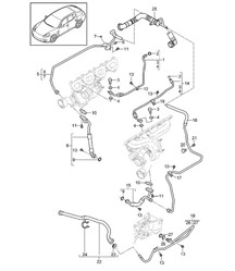 Olieleiding voor uitlaatgasturbocompressor (model: 4870,CWBA, CWB,CWCA,CWC) Panamera 970 (G1) 4.8L TURBO 2010-16