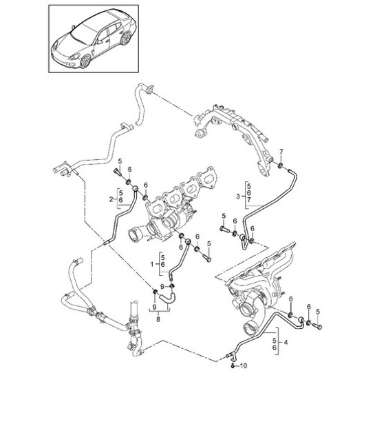 Diagram 202-095 Porsche Cayenne Coupe E-Hybrid V6 3.0L 340Hp 