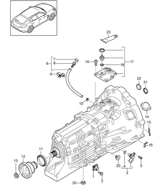 Diagram 302-010 Porsche Cayman 2.7L 987C 2006-08 Transmission
