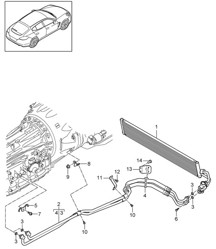 Tiptronic / Refroidisseur d&#39;huile de transmission / Tuyau d&#39;huile (Modèle : A7000, A7010, A7011) Panamera 970 (G1) 3.0L HYBRIDE / 3.0L DIESEL 2012-16