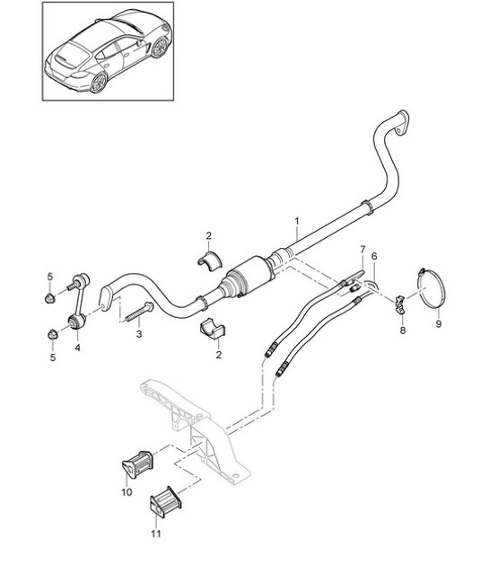 Diagram 402-017 Porsche Cayenne 9PA1 (957) 2007-2010 Front Axle, Steering 