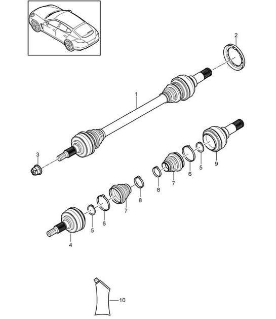 Diagram 501-045 Porsche Cayenne Turbo S E-Hybrid V8 4.0L 550Hp 