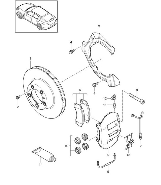 Diagram 603-012 Porsche Cayenne S E-Hybrid V6 3.0L 519pk 