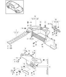 Linings / Luggage compartment - SIDE - Panamera 970 (G1) 2010-16