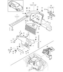 Linings / Luggage compartment / Hybrid Panamera 970 (G1) 3.0L HYBRID  2012>>