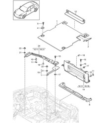 Linings / Luggage compartment / Hybrid - LOWER - Panamera 970 (G1) 3.0L HYBRID  2012>>