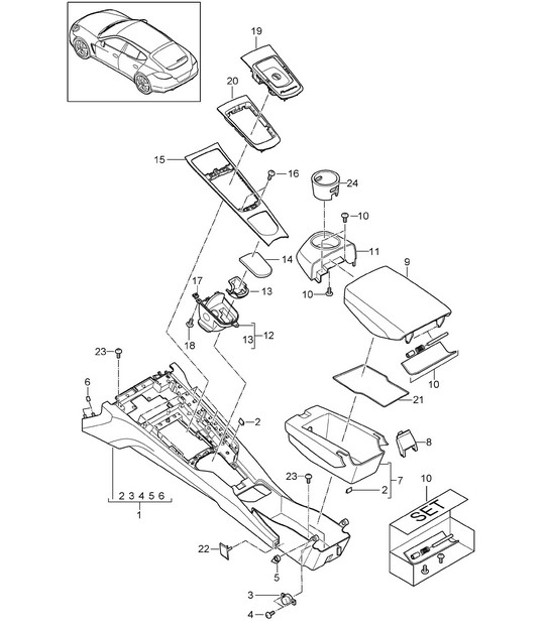 Diagram 809-025 Porsche 991 (911) MK1 2012-2016 Karosserie