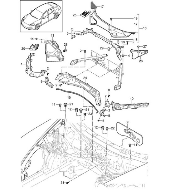 Diagram 813-035 Porsche 996 GT2 2001-05 Body