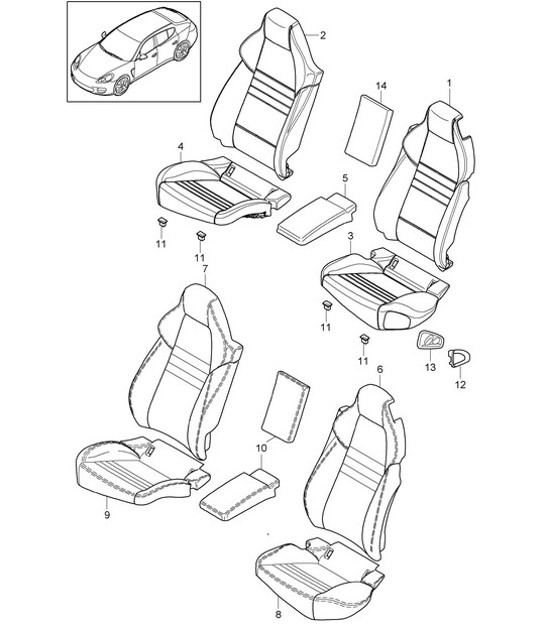 Diagram 817-048 Porsche Macan (95B) MK1 (2014-2018) Body
