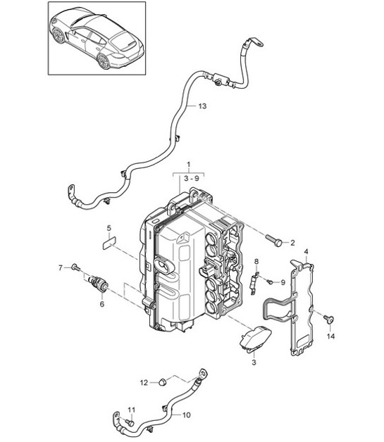 Diagram 901-021 Porsche Cayman 987C/981C (2005-2016) Electrical equipment