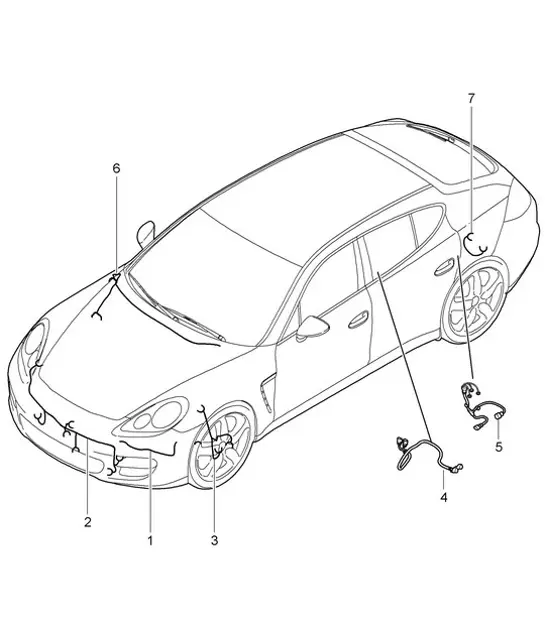 Diagram 902-012 Porsche Panamera 970 MK1 (2009-2013) Elektrische Ausrüstung