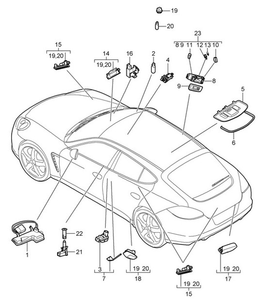 Diagram 903-004 Porsche 992 Carrera 2 GTS 3.6L Cabriolet 