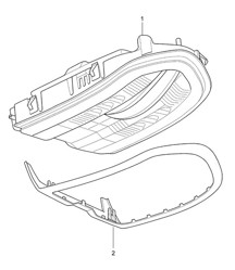 Console/Tetto (vedi manuale d&#39;officina) (PR:193, versione giapponese) Panamera 970 (G1) 2010-16
