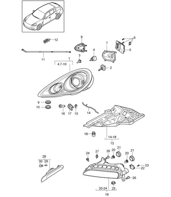 Diagram 905-001 Porsche Panamera 971 MK2 (2021>>) 